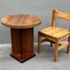 Modernist art deco pedestal table