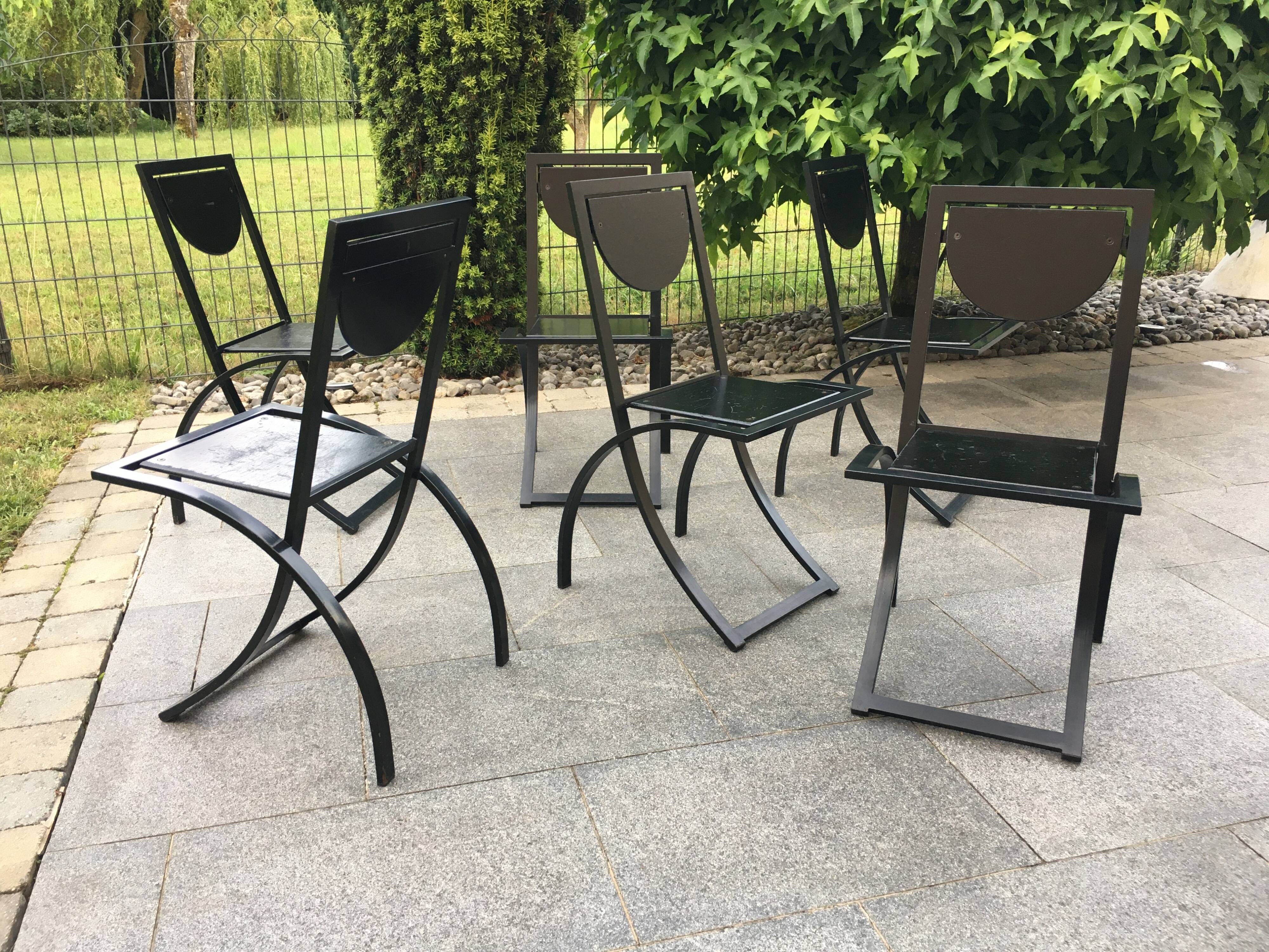 Set of 6 Sinus Dining Chairs by Karl Friedrich Forster 80s