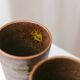 Set of 2 Vintage Stoneware Ceramic Mugs in Brown with Moss-Green Glaze by Matthias Jäckel Studio, Keramikhof Naunhof