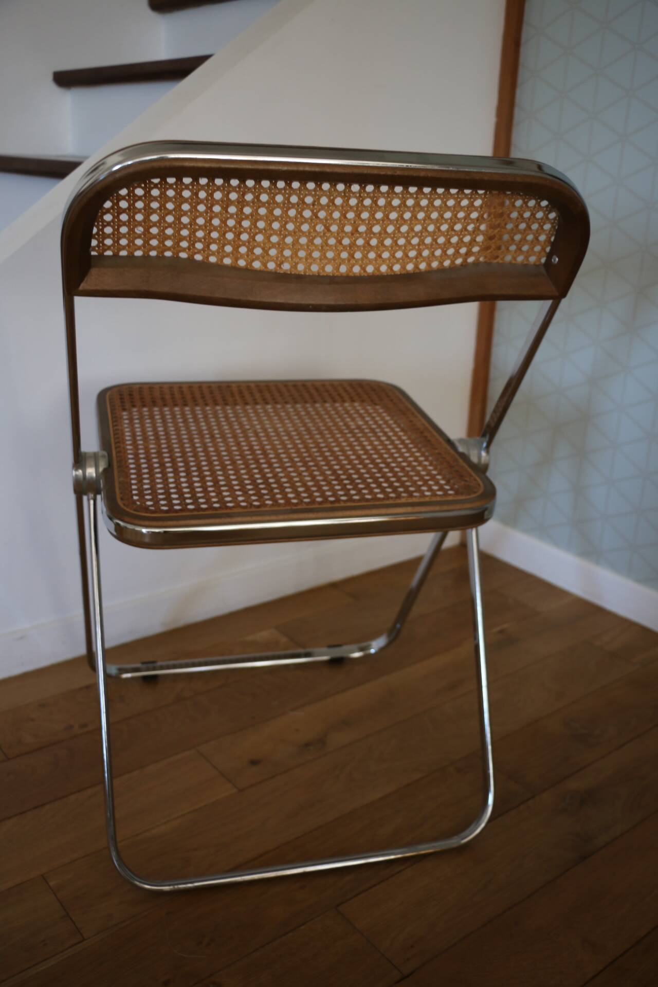2 plia rattan chairs by piretti