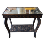 Moroccan carved wood table