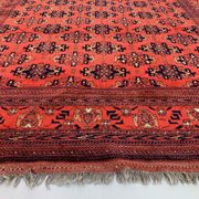 Vintage Afghan Turkoman Khalmohammadi Rug 284x213 cm, Red, Black Tribal Large