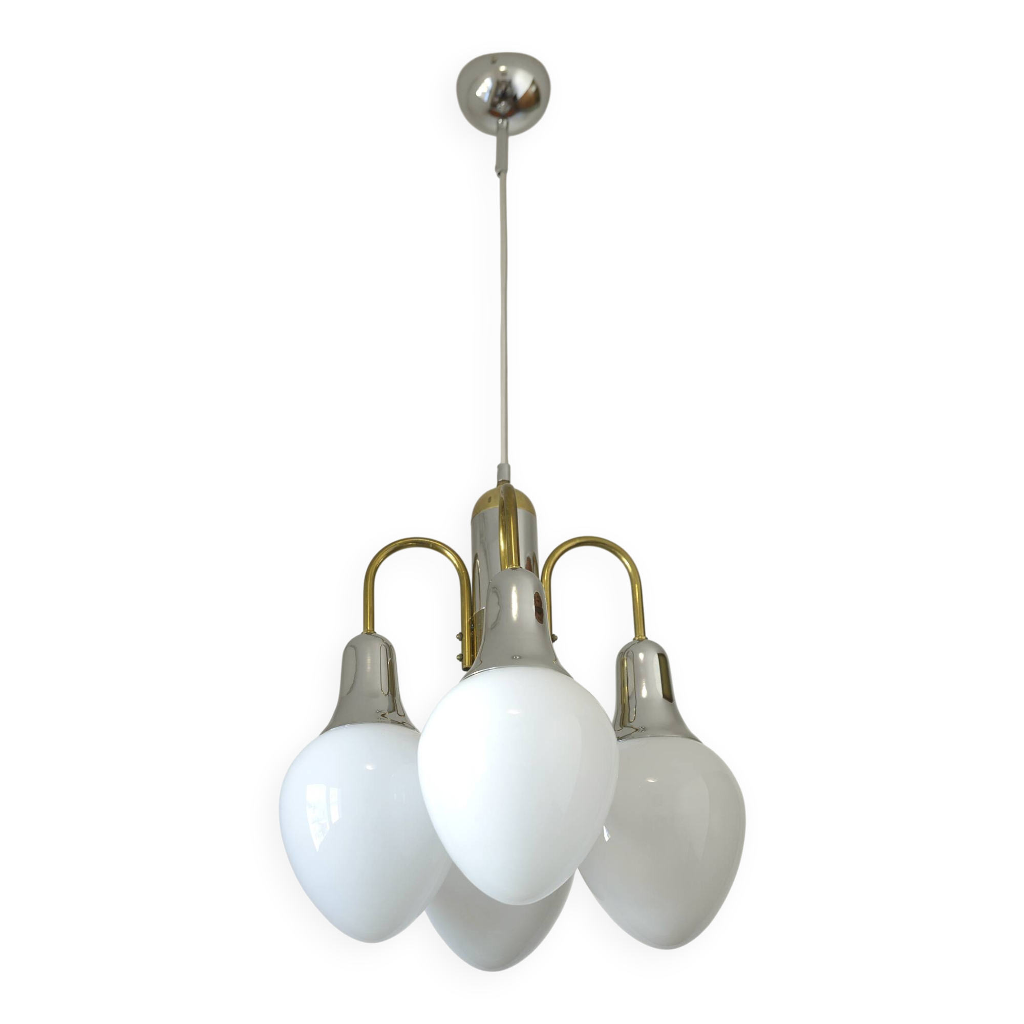 Vintage pendant lamp Art Deco style chandelier  Hanging light 1970s