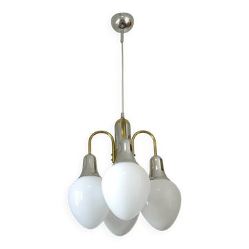 Vintage pendant lamp Art Deco style chandelier  Hanging light 1970s