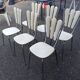 Set of six "Peacock Style" dining chairs.