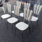 Ensemble de six chaises de salle à manger "Style Paon"