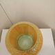 Vintage yellow and orange glass vase vintage