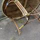 Table ovale en bois et rotin , début XX Siècle