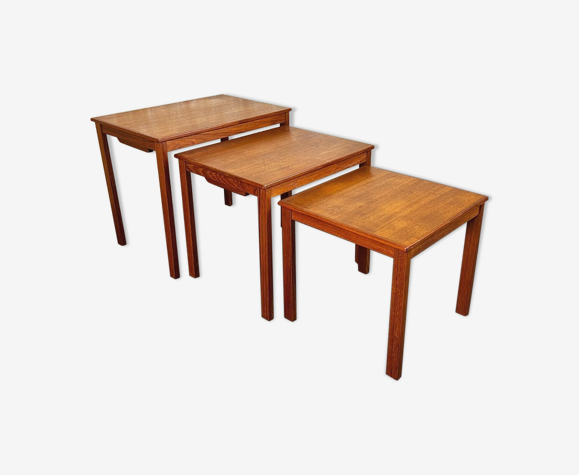 Tables gigognes en teck des années 60 années 60s danoise moderne années 60
