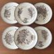 6 ironstone sepia plates | Grand Depot of Porcelains & Earthenware