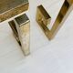 Paire de tables d’appoint laiton et verre circa 1970/80