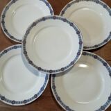 Set of five porcelain plates