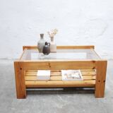Table basse vintage en pin