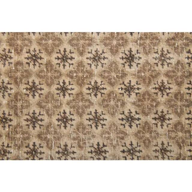 1970s Vintage Turkish Hand-Knotted Wool Cotton Beige Area Rug 149x226