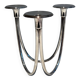 Silver-plated metal candle holder