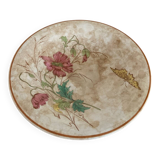 Luneville KG compote dish with poppy and butterfly design.