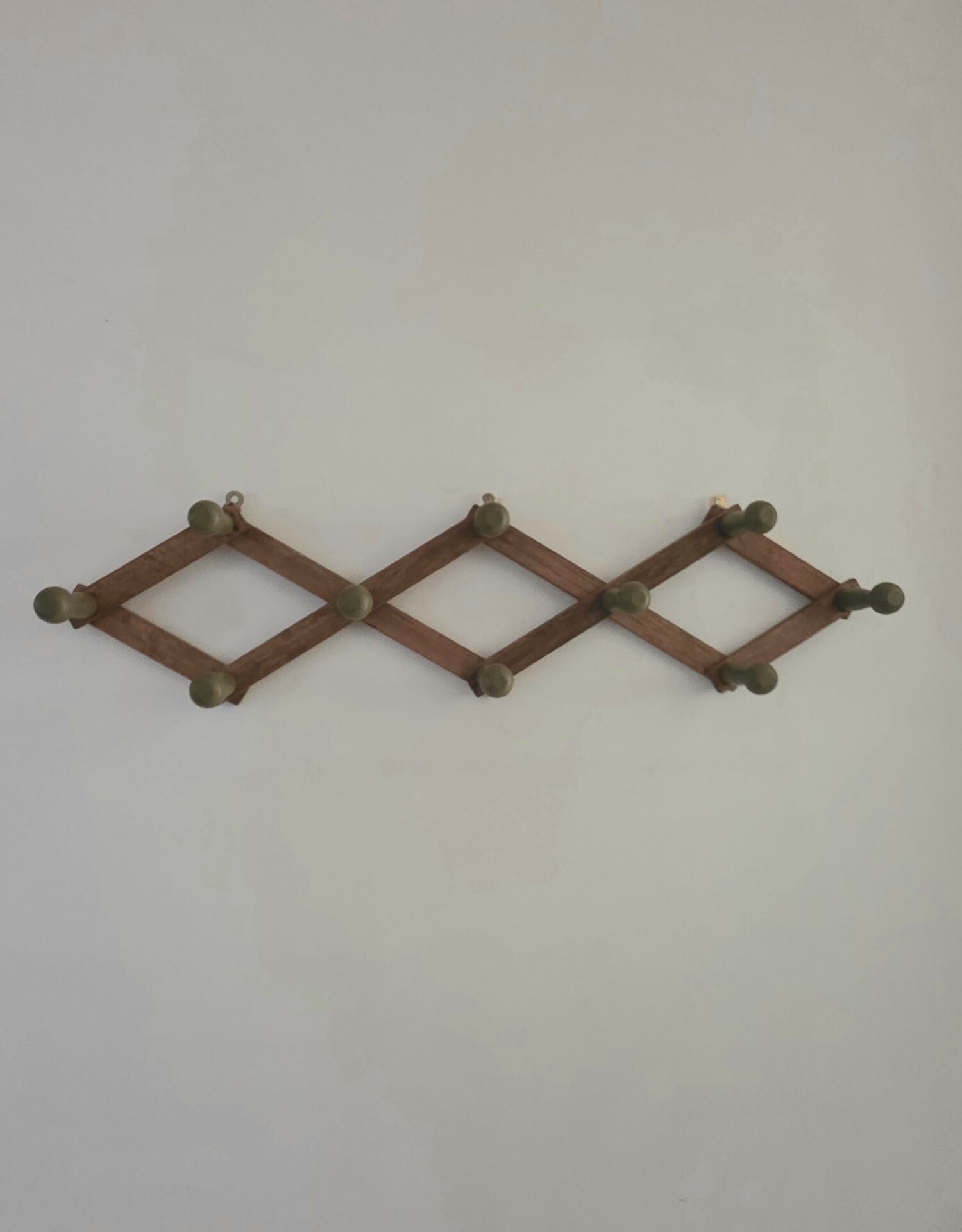 Vintage accordion coat rack