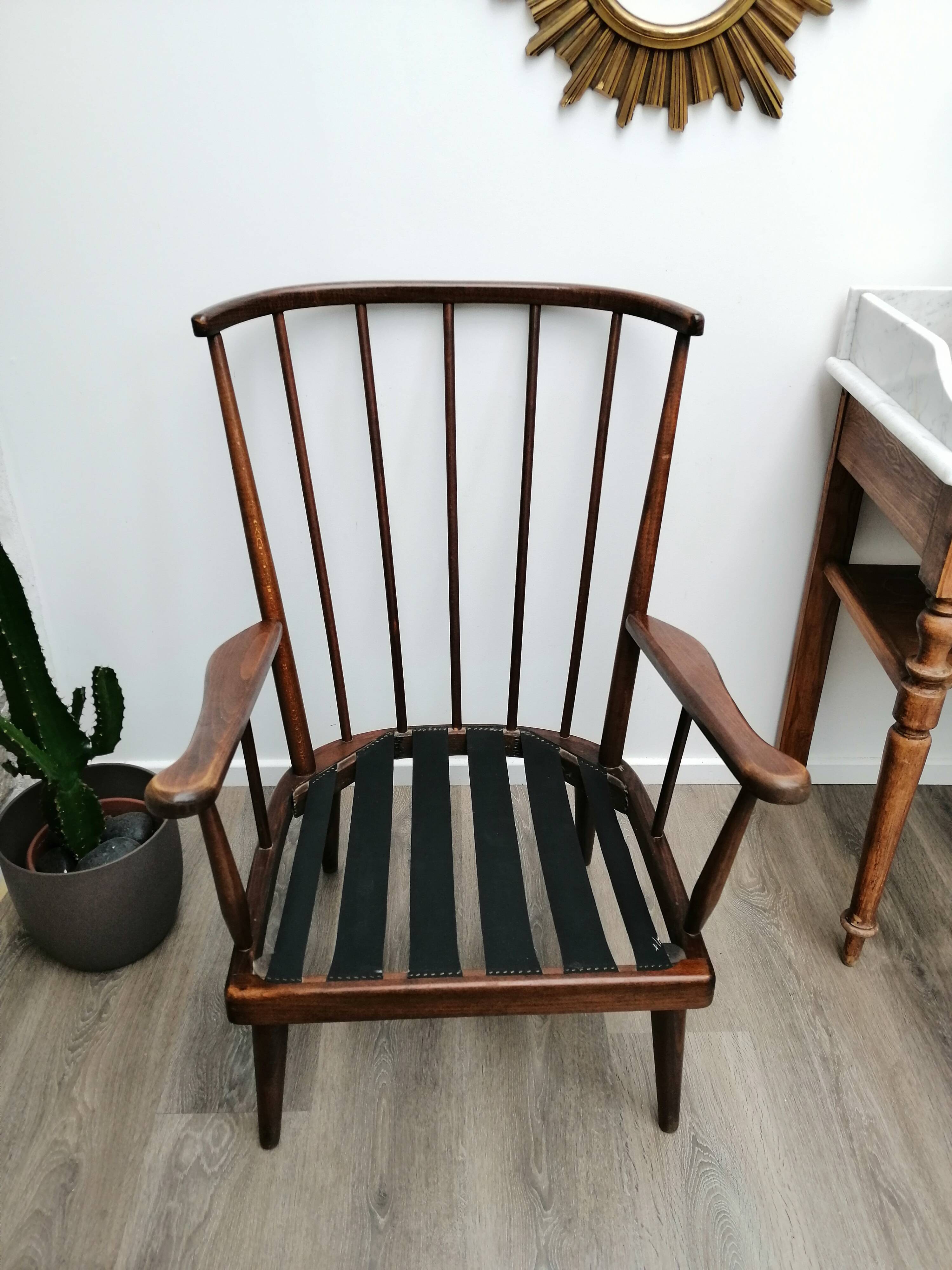 Baumann reupholstered fan chair