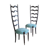 Paire de chaises à dossier par Paolo Buffa