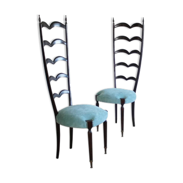 Paire de chaises à dossier par Paolo Buffa