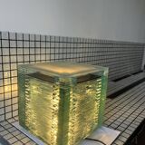 Stacked solid glass lamp