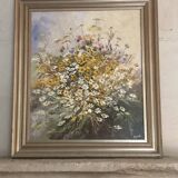 Tableau bouquet de fleurs champêtre