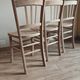 Set of 3 vintage bistro chairs in raw wood (Beech) - Luterma / Ba style