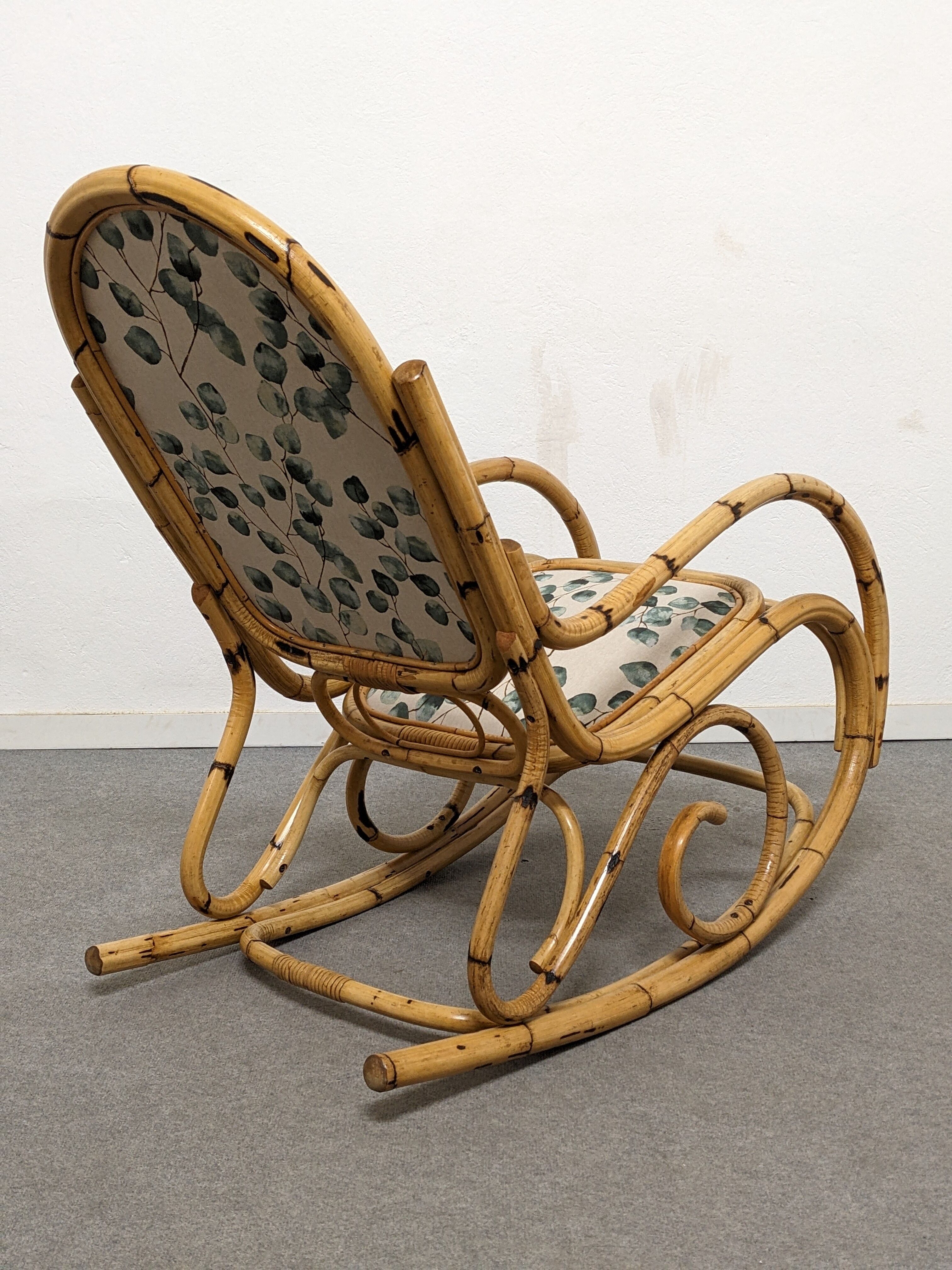 Bamboo rocking chair from the 50s/60s by Arco