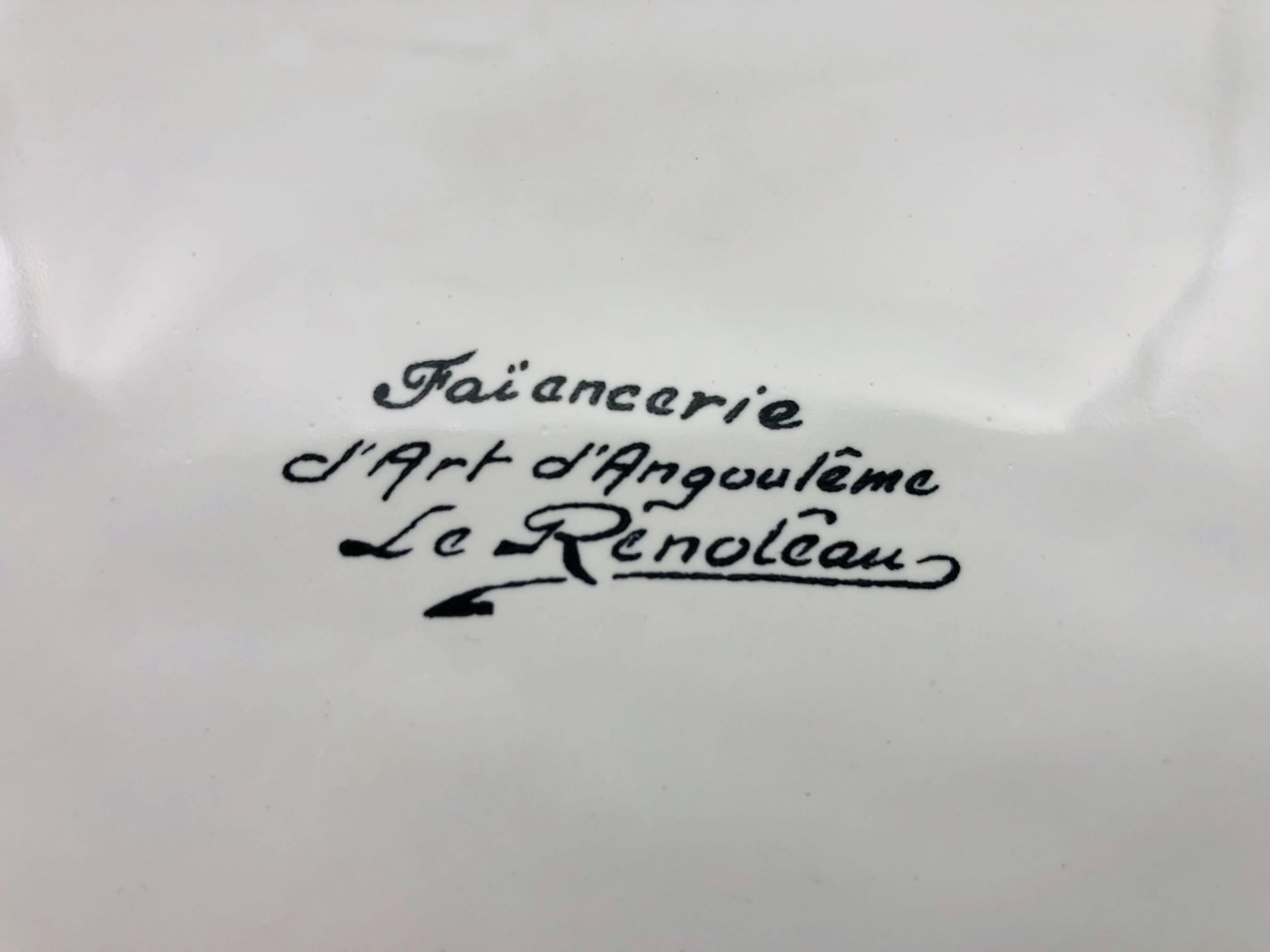 Oval serving dish, Faïencerie D'Angoulême- le Renoleau