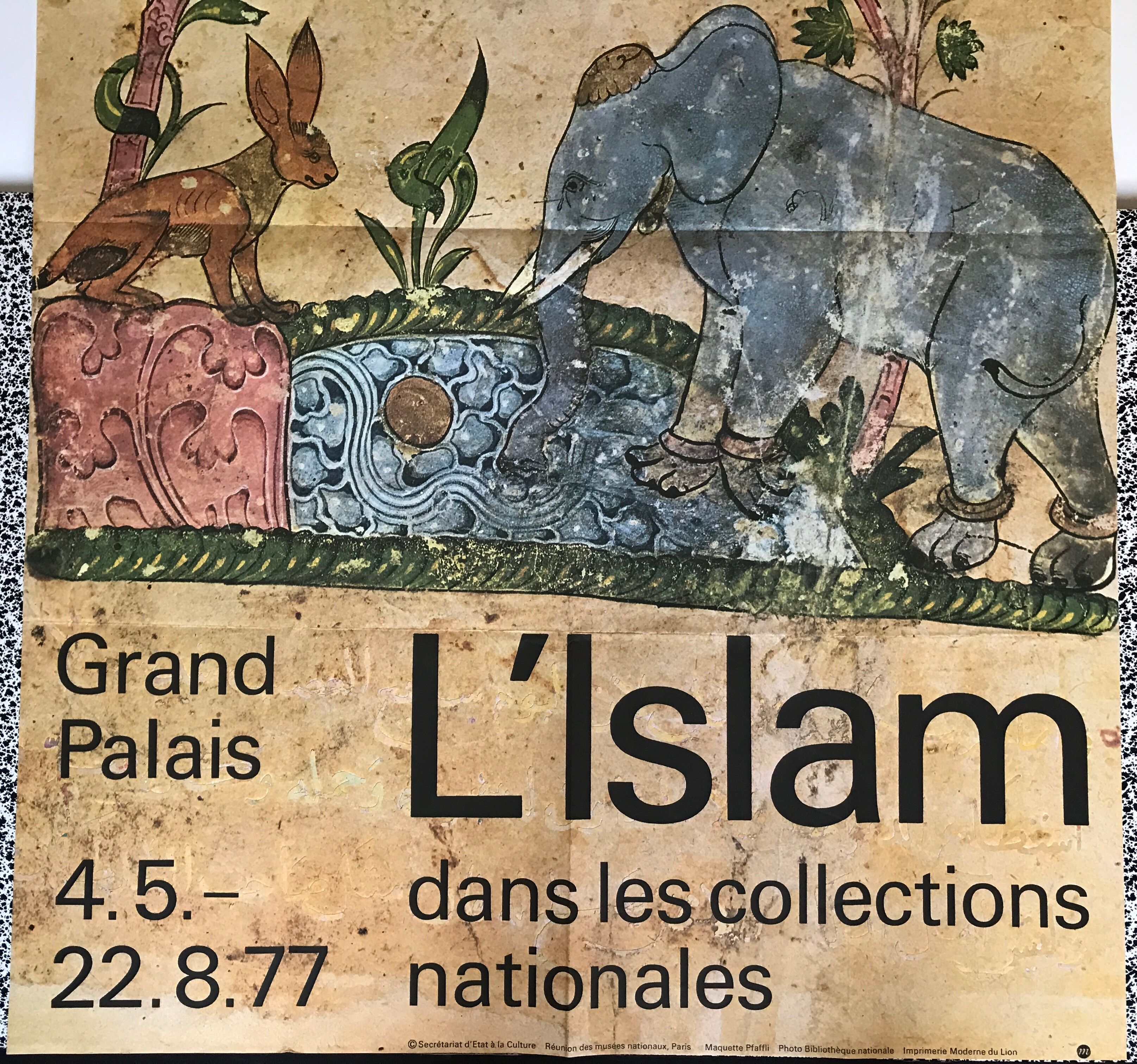 Original poster of the exhibition Islam in the National Collections, 1977 (Large format)
