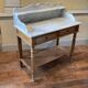 Louis Philip style marble top dressing table or dressing table with walnut base