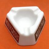 Cendrier verre opalin  Noilly Cassis / Noilly Prat  Opalex Made in France