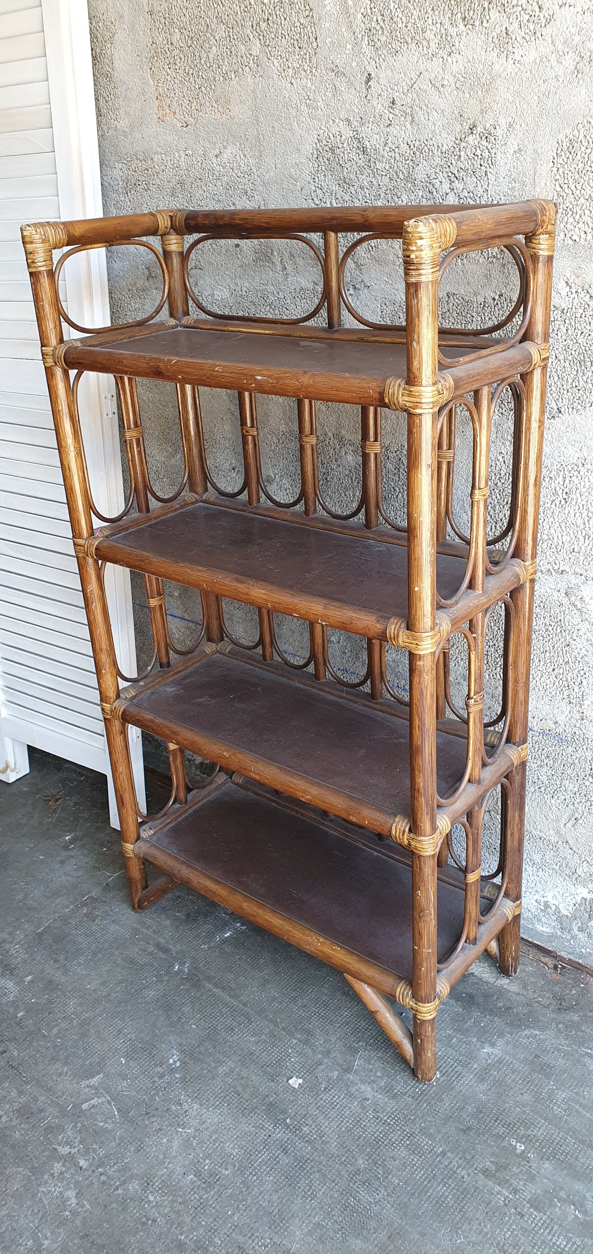Rattan shelf