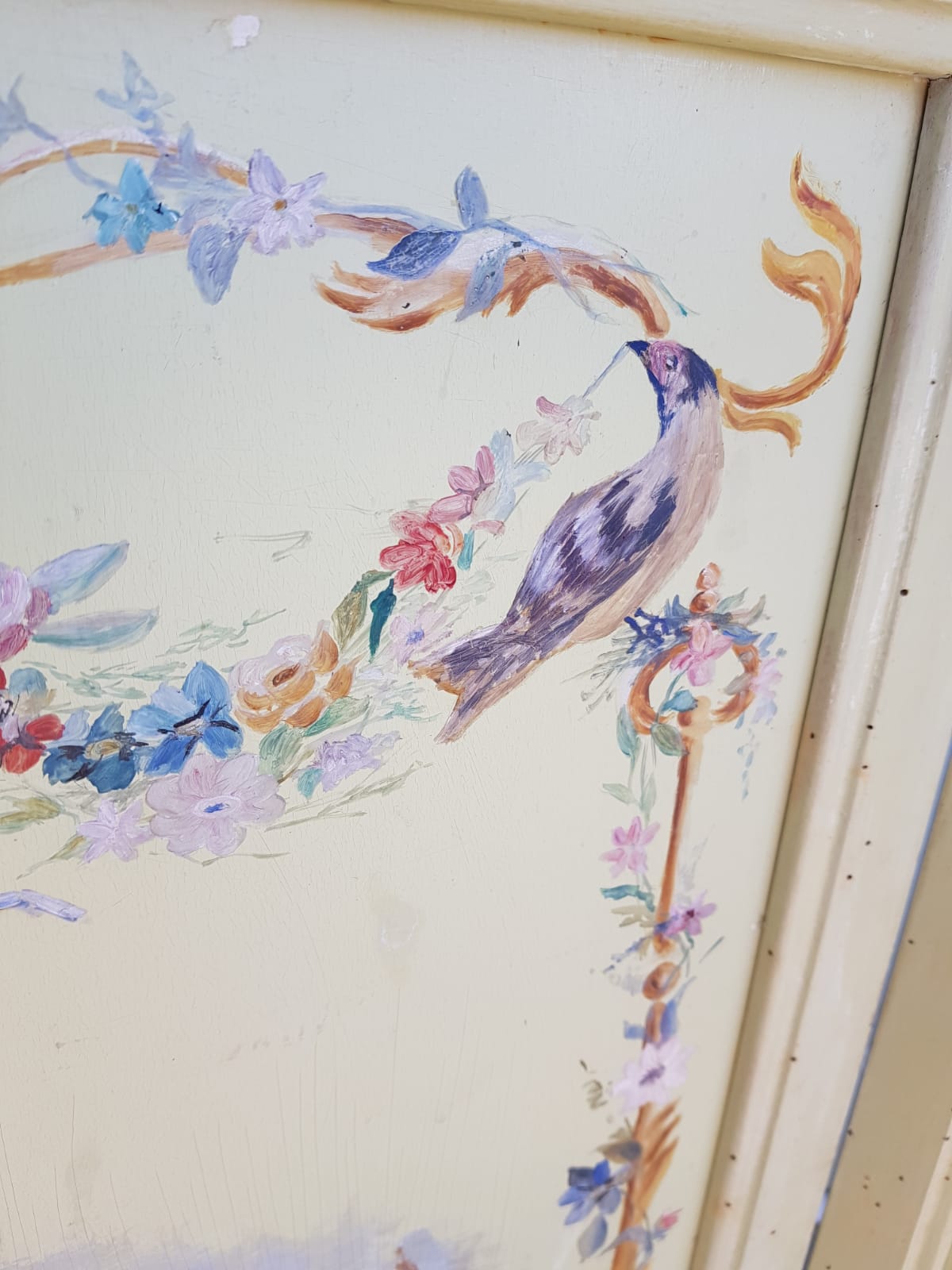 Patterned screen painted 1940/1950