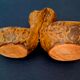 Brown ceramic saleron André Bodin duck and duckling (20th century)
