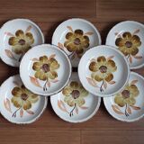 8 assiettes creuses Gien Izalco