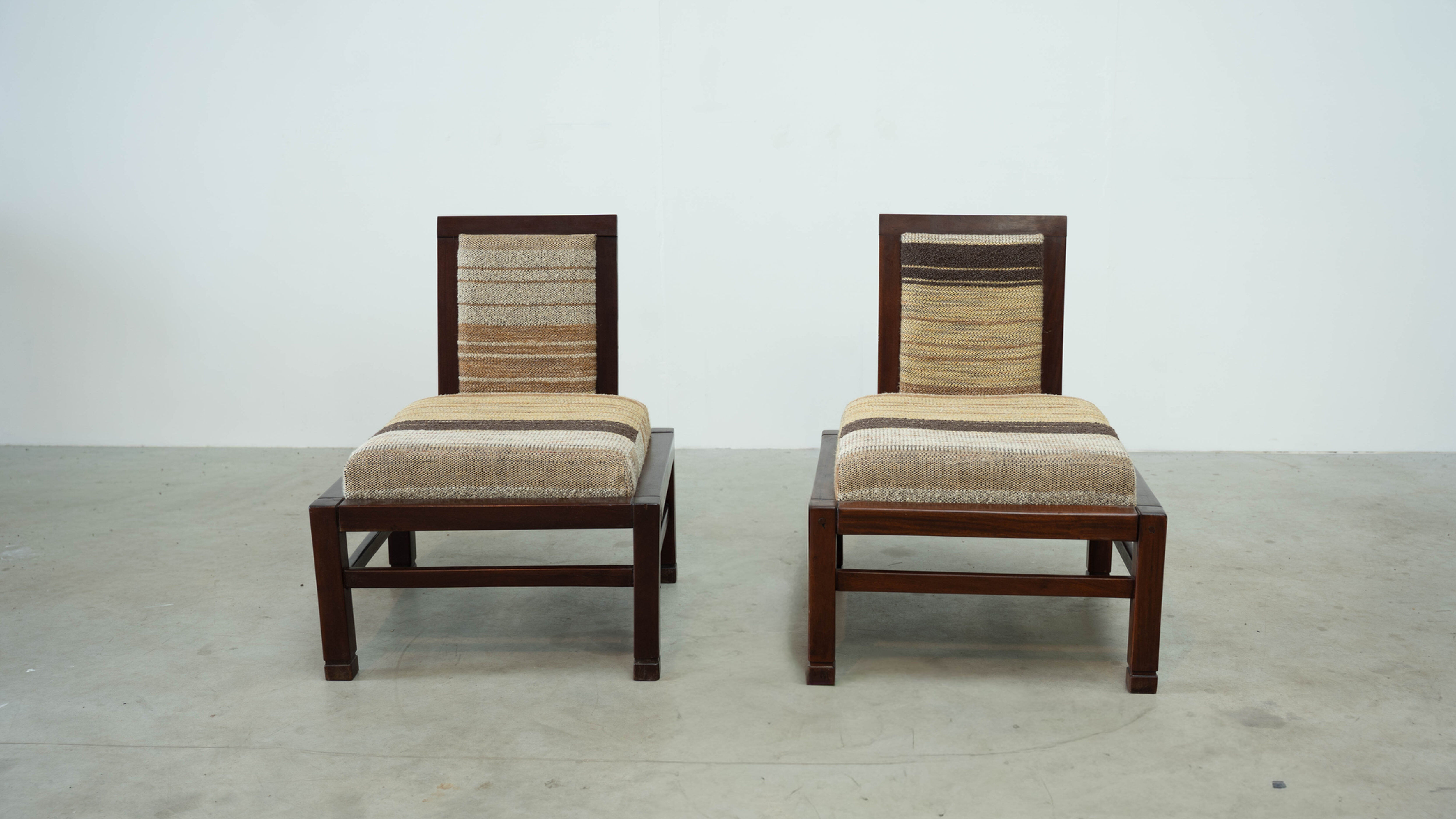 Set of two French lounge chairs