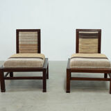 Set of two French lounge chairs