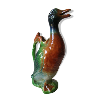 Old duck pitcher Saint Clément France broc slurry carafe