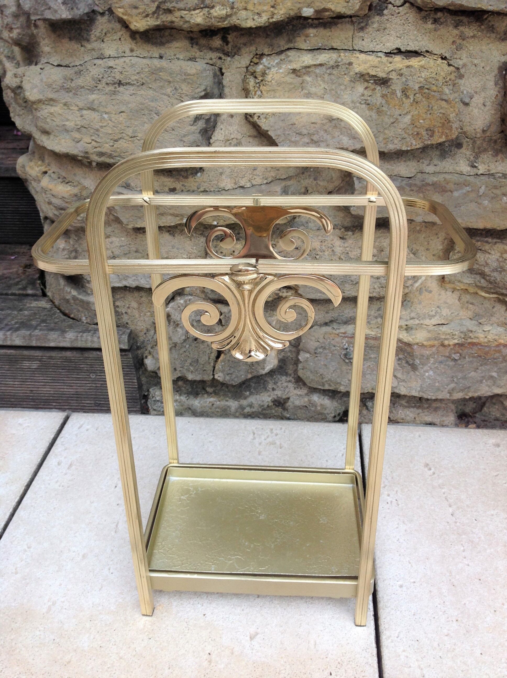 Brass umbrella holder art deco style