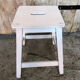 Vintage white wood milking stool