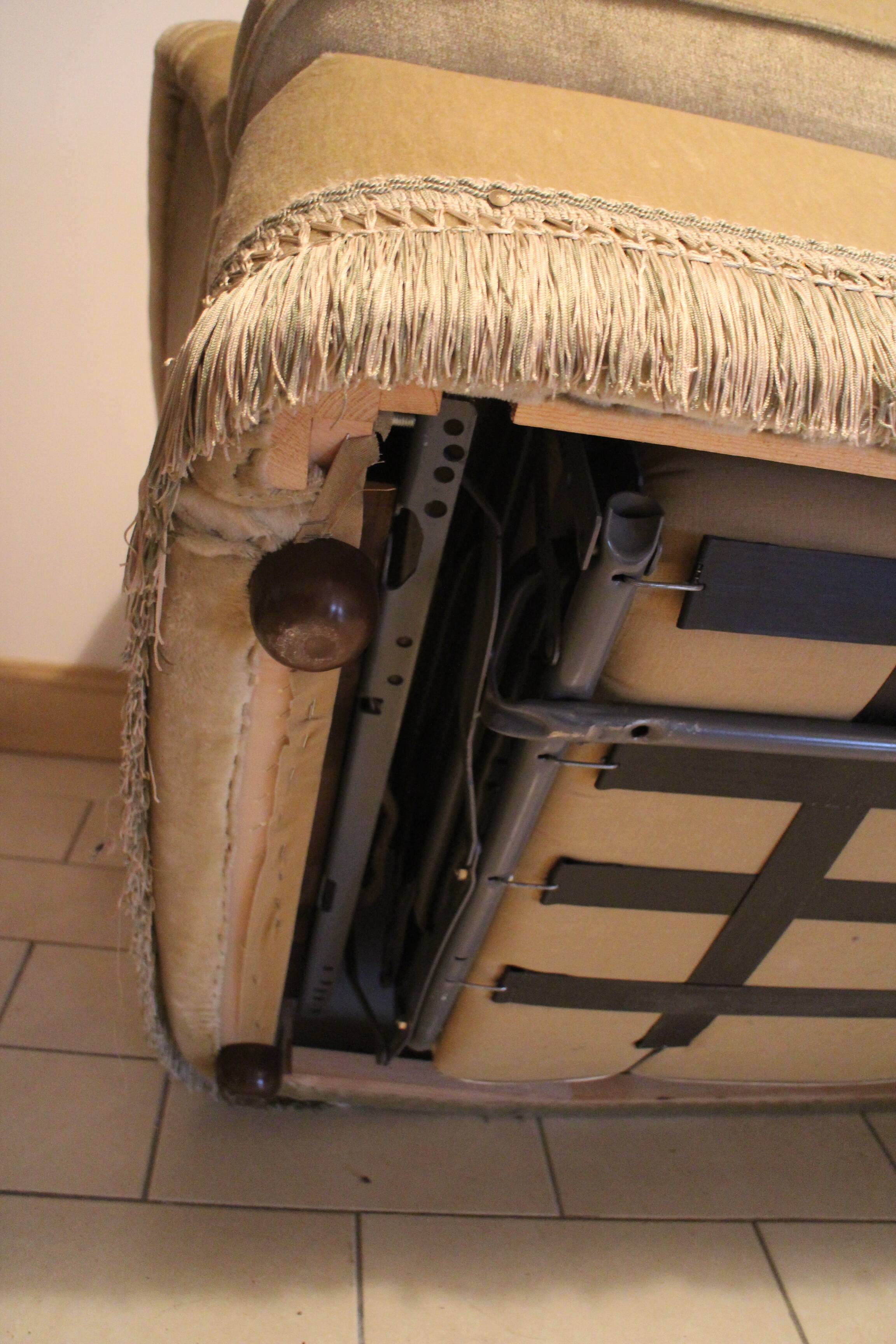 canapé convertible Himolla vintage en velours