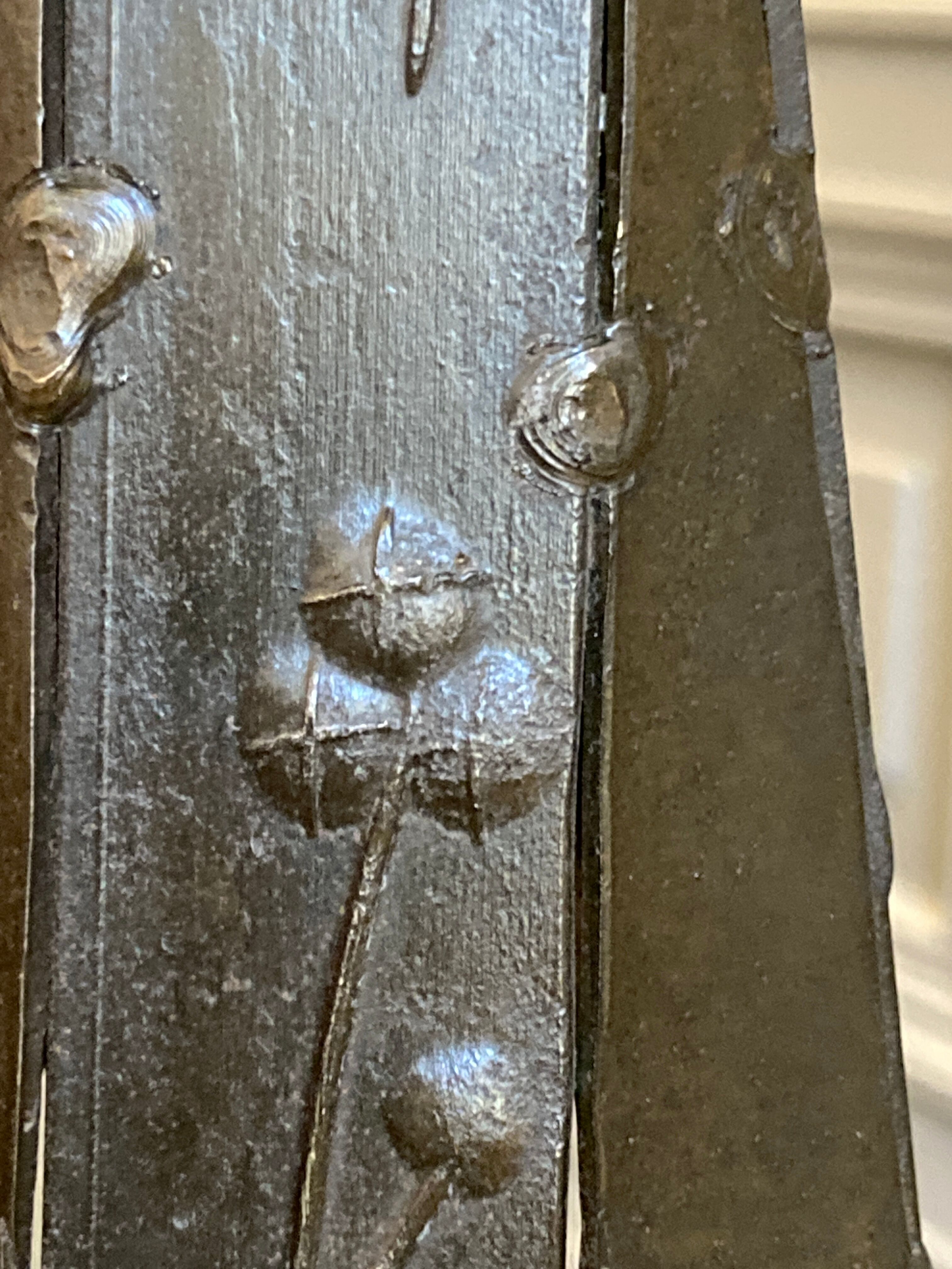 Atypical industrial furniture riveted sphere