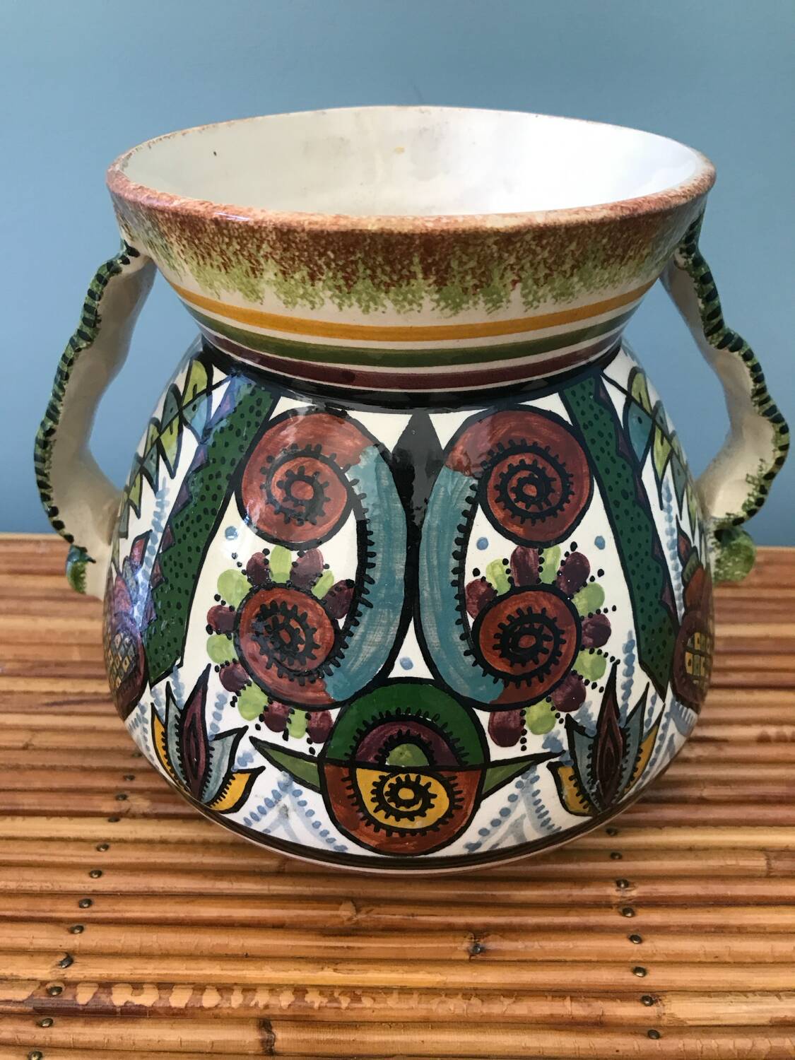 Paul Fouillen Quimper ceramic vase
