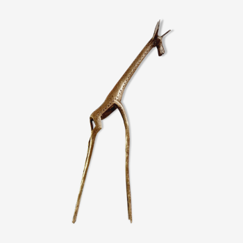 Girafe stylisée en laiton doré