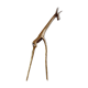 Girafe stylisée en laiton doré