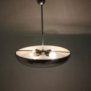 Functionalist Chrome Pendant UFO by Josef Hurka for Napako, 1930s