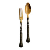 Filled silver salad servers