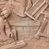 Terracotta bas relief, Holy Family