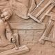 Terracotta bas relief, Holy Family